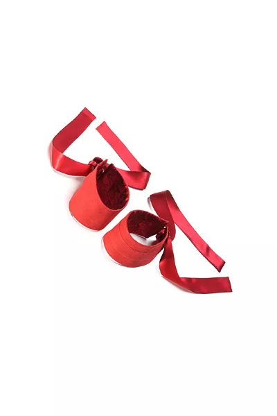 LELO Etherea Silk Cuffs Red, Mankiety do krępowania