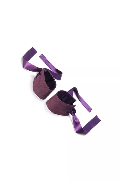 LELO Etherea Silk Cuffs Purple, Mankiety do krępowania