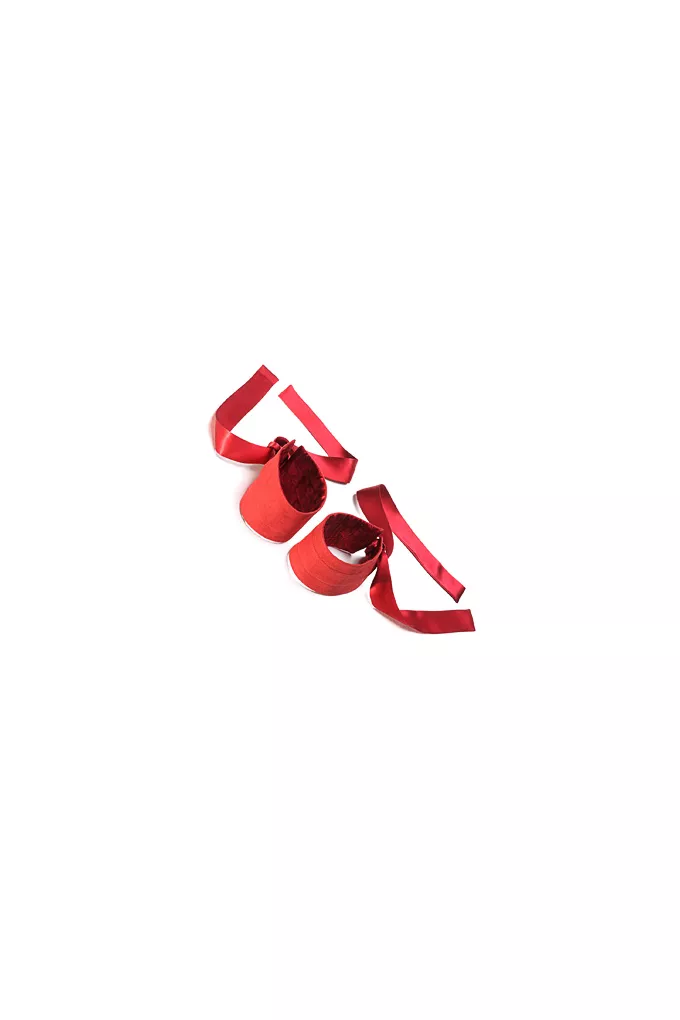 LELO Etherea Silk Cuffs Red, Mankiety do krępowania