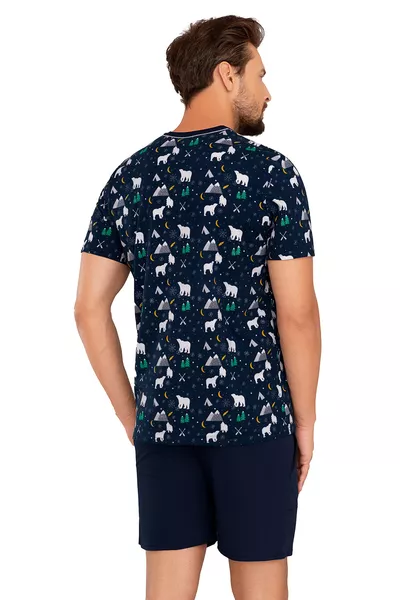 Piżama męska Sid krótkie spodenki, krótka koszulka Italian Fashion