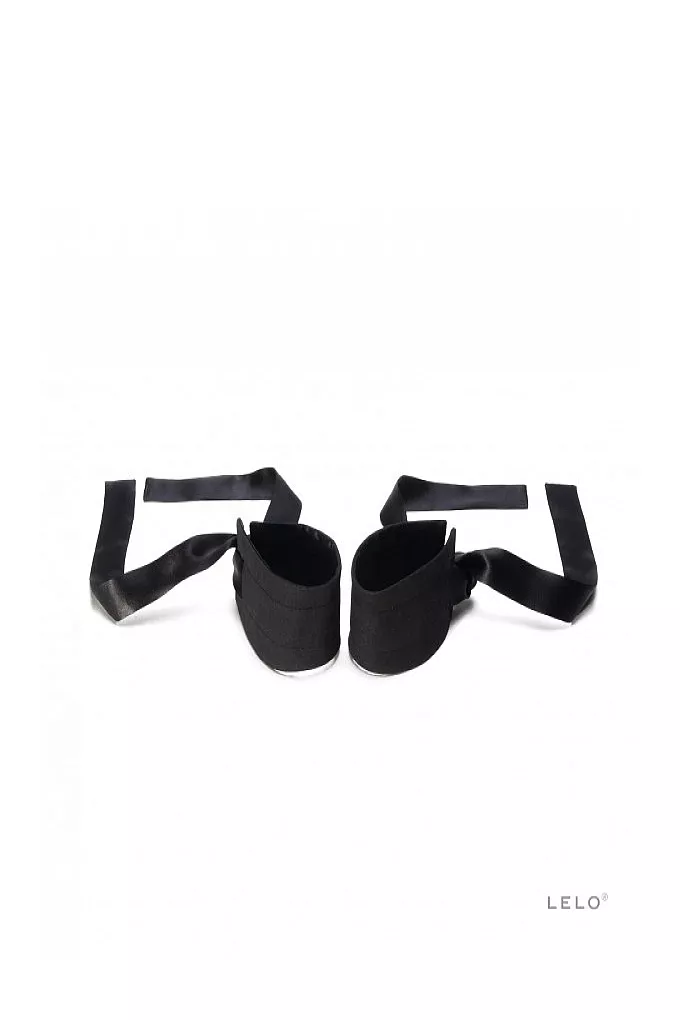 LELO Etherea Silk Cuffs Black, Mankiety do krępowania