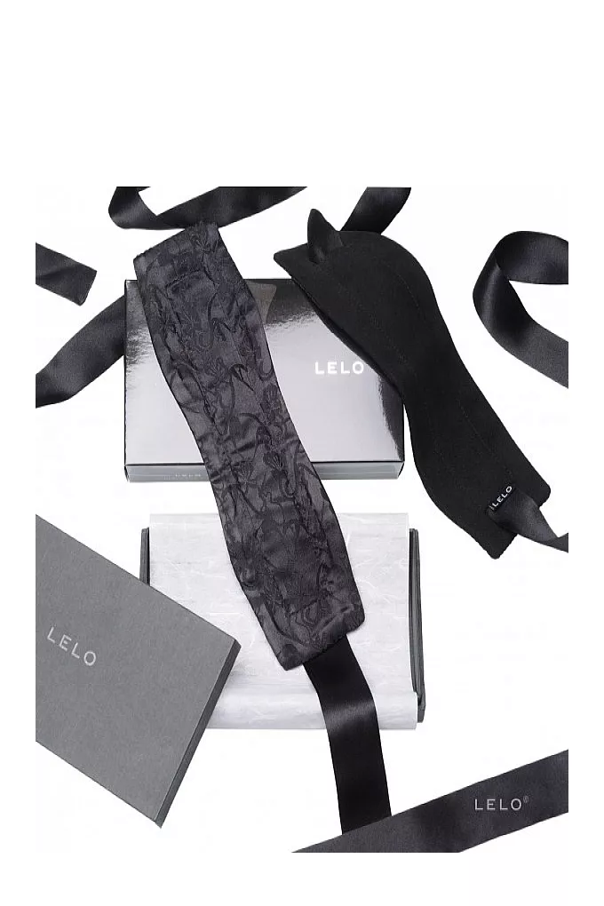 LELO Etherea Silk Cuffs Black, Mankiety do krępowania