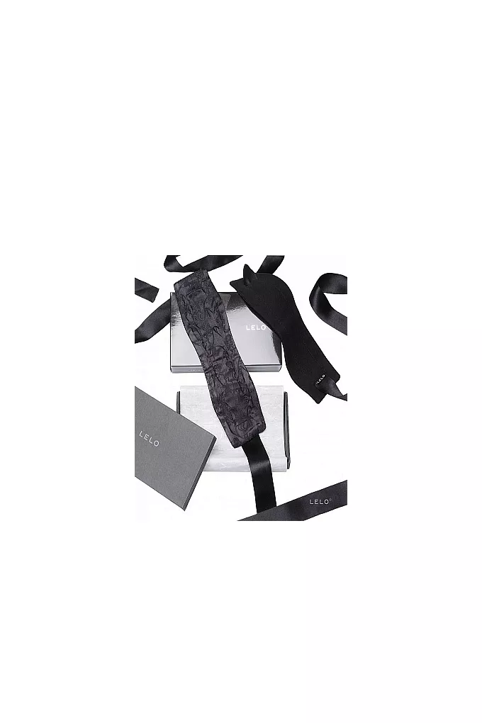 LELO Etherea Silk Cuffs Black, Mankiety do krępowania