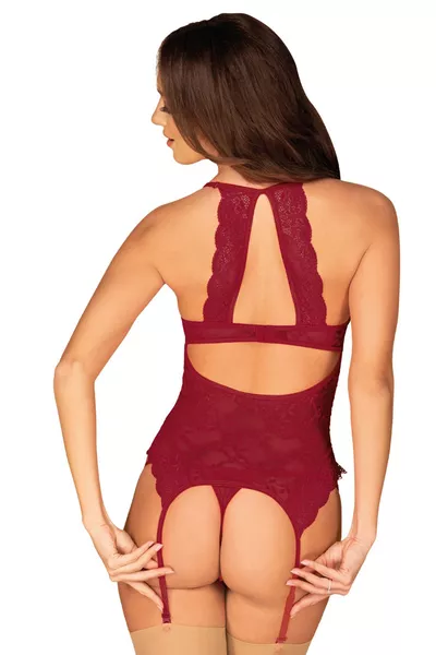 Czerwony gorset Obsessive Ivetta corset
